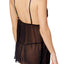 Linea Donatella Black Chemise, Wrap And Thong 3-pc Set