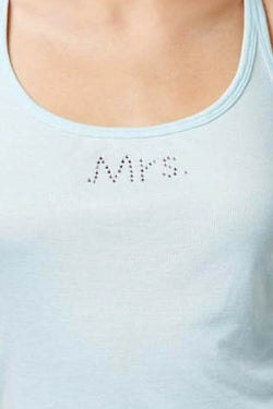 Linea Donatella Blue MRS Embellished Lace-back Pajama Top thumbnail 3