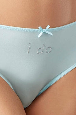 Linea Donatella Bridal-Blue I DO Rhinestone Embroidered Panties thumbnail 3