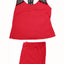 Linea Donatella Crimson-Red Lace Racerback Cami & Short 2-Piece Set