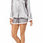 Linea Donatella Grey/Pink Satin Pajama Set