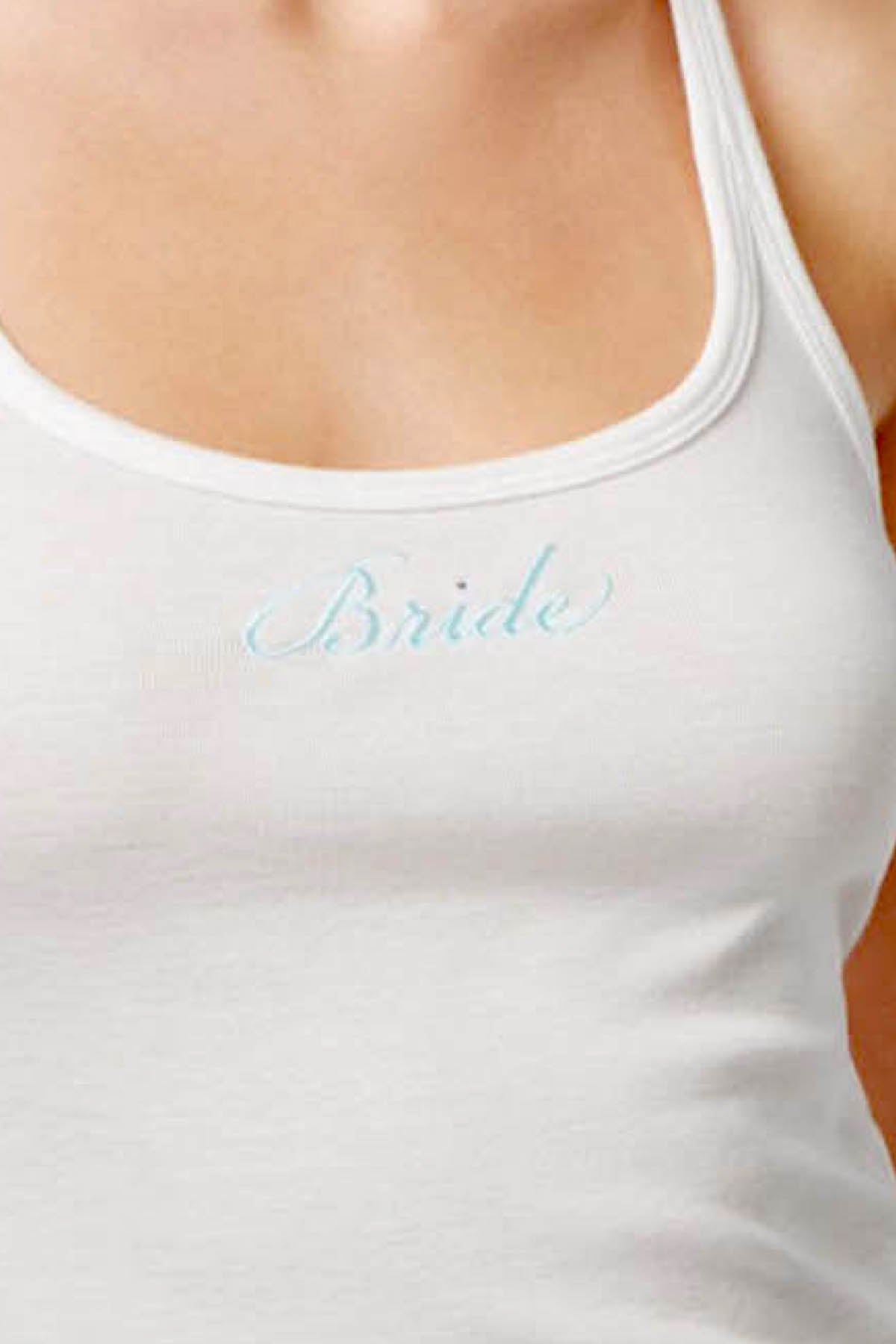Linea Donatella Ivory BRIDE Embroidered Pajama Top