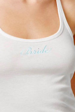 Linea Donatella Ivory BRIDE Embroidered Pajama Top thumbnail 3