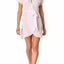 Linea Donatella Pale Blush Juliet Lace Trim Chiffon Wrap Robe