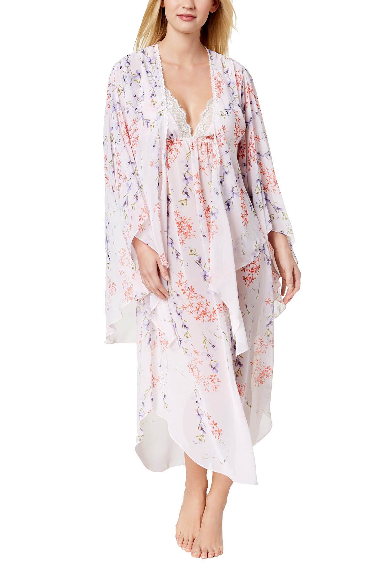 Linea Donatella Pink Deandra Floral Print Kimono Robe