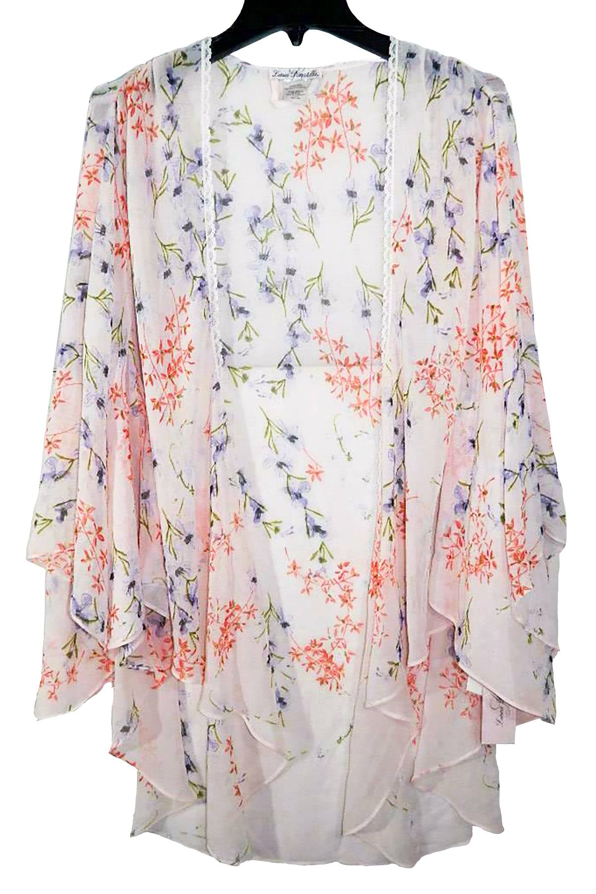Linea Donatella Pink Deandra Floral Print Kimono Robe