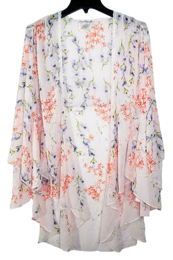 Linea Donatella Pink Deandra Floral Print Kimono Robe thumbnail 4