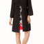 Linea Donatella Solid-Black Open-Front Wrap