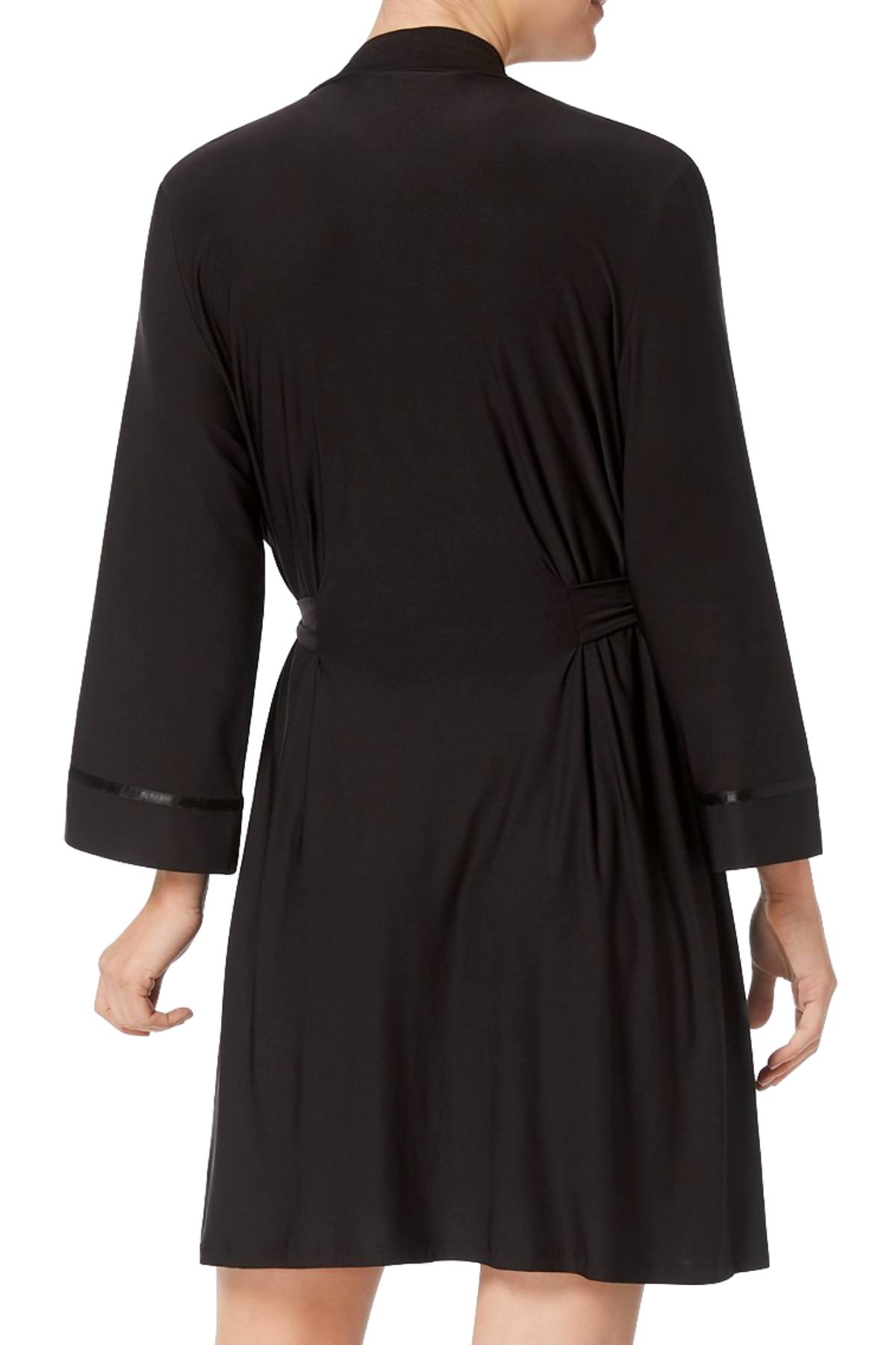 Linea Donatella Solid-Black Open-Front Wrap