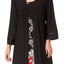 Linea Donatella Solid-Black Open-Front Wrap