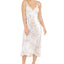 Linea Donatella Wo Lace-trim Satin Floral-print Chemise Nightgown Bisque