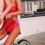 Lolli Dark Coral & Ellas High Waisted Bottom