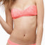 Lolli Foamed Bandeau Top w/ Detachable Halter Strap in Dark Coral