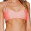 Lolli Foamed Bandeau Top w/ Detachable Halter Strap in Dark Coral