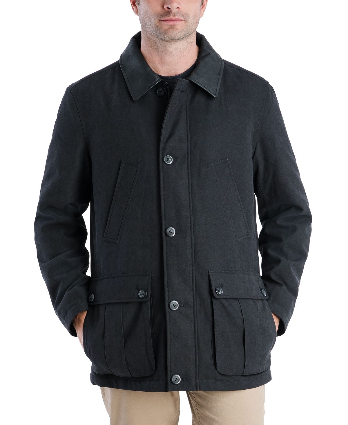 London Fog Barn Peacoat Black