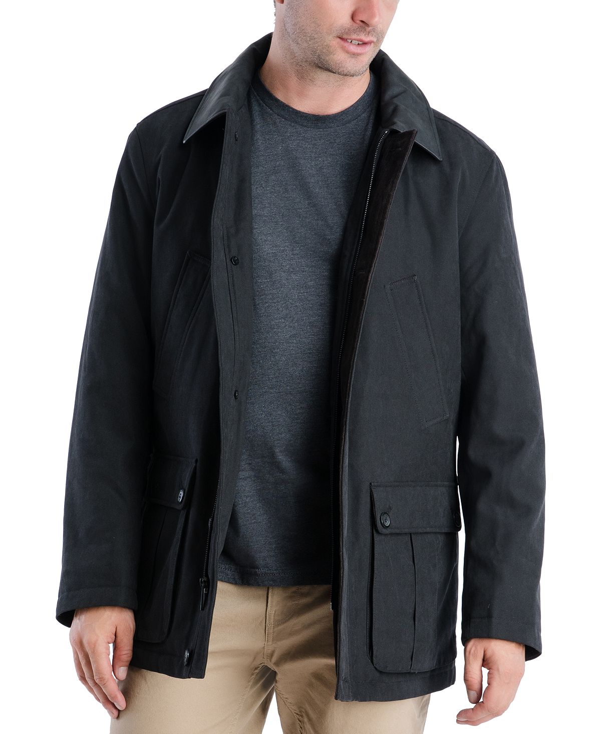 London Fog Barn Peacoat Black
