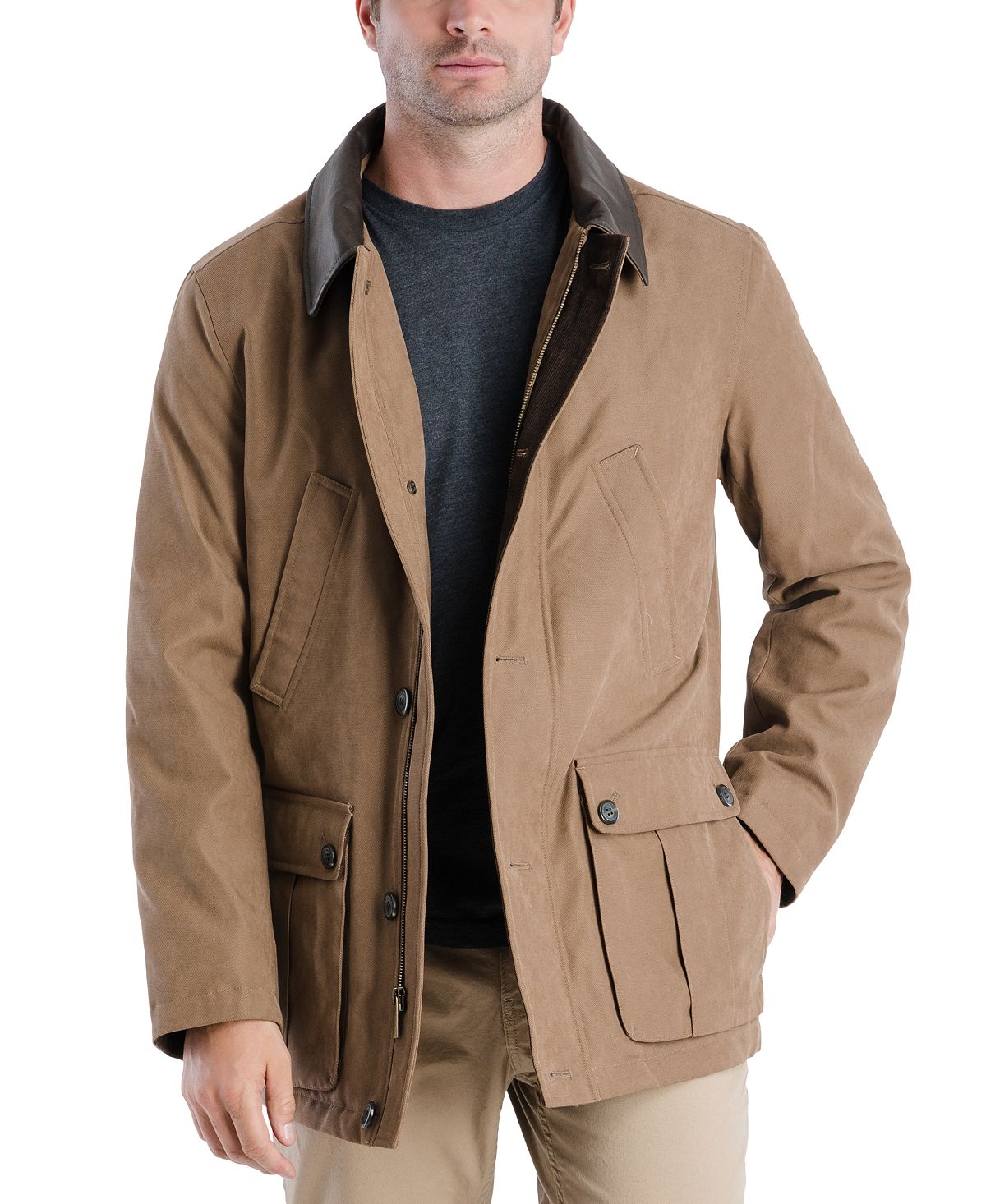 London Fog Barn Peacoat Khaki