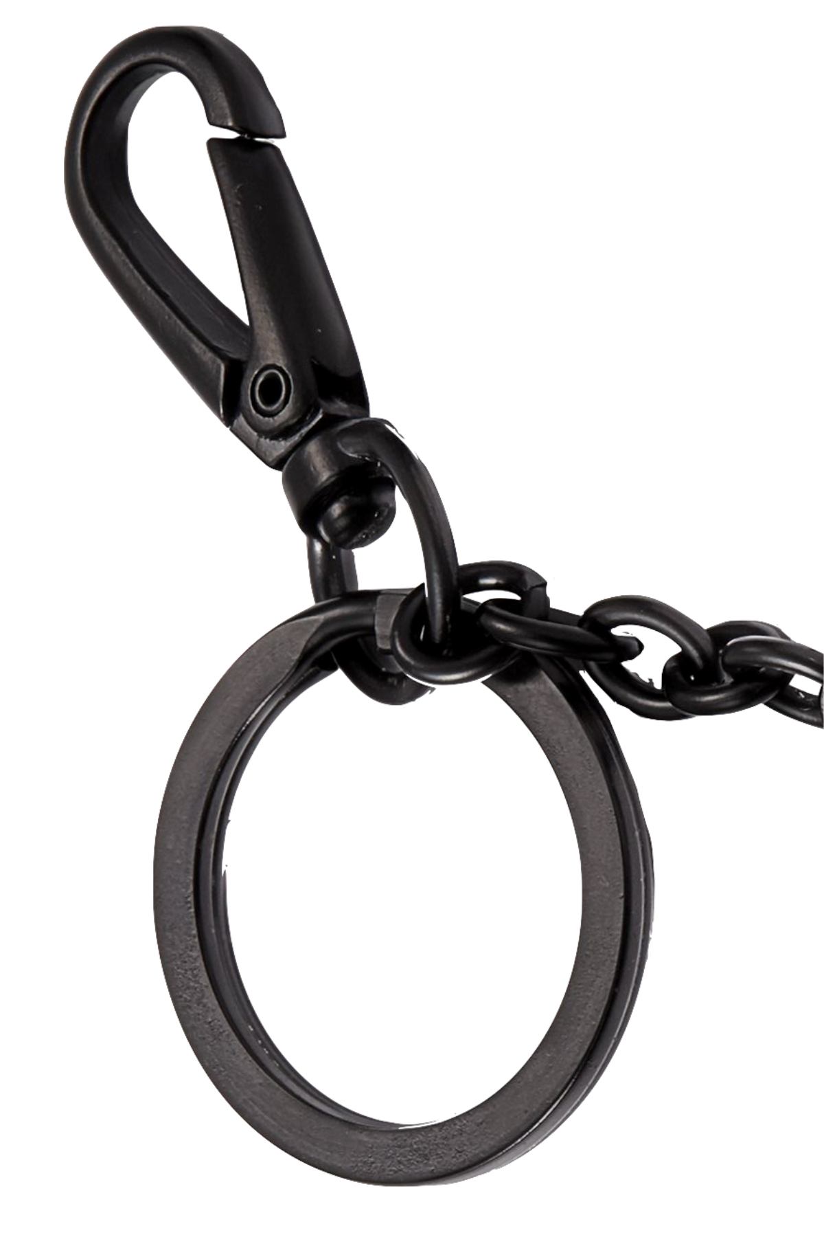 Love Bravery Black Stiletto-Boot Enamel Keychain