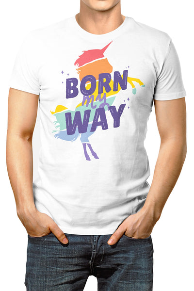 LowTee Born My Way Unicorn Graphic Tee