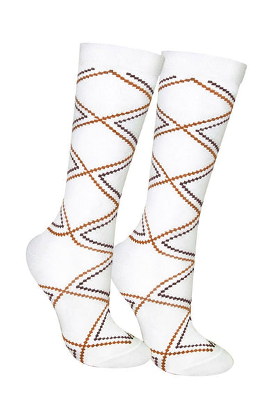 Lucci Beige Spring Break Calf High Sock