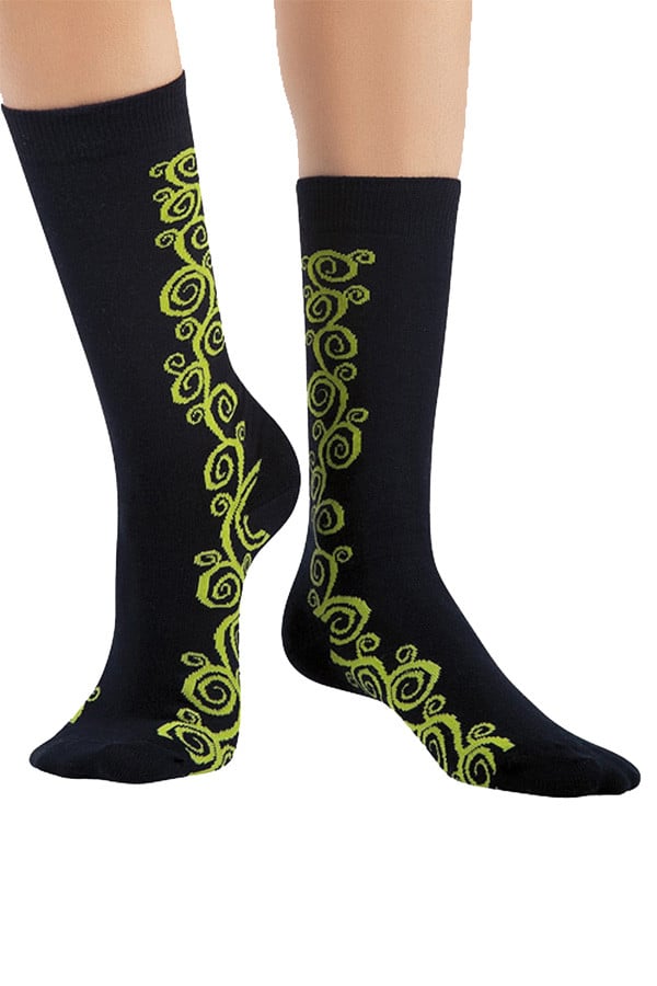 Lucci Black Spring Crew Sock