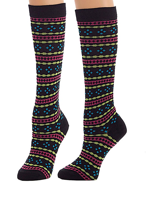Lucci Black Strings Claf High Sock