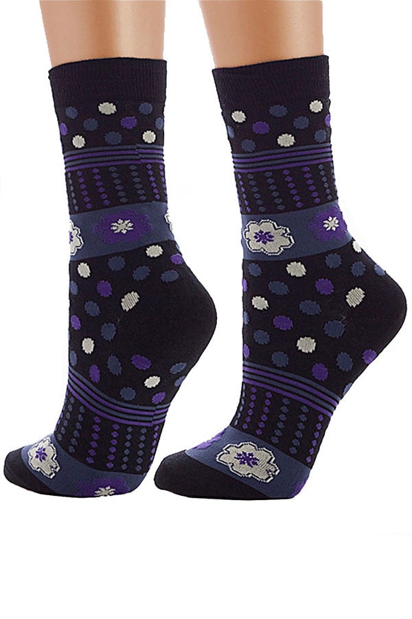 Lucci Black Summer Crew Sock