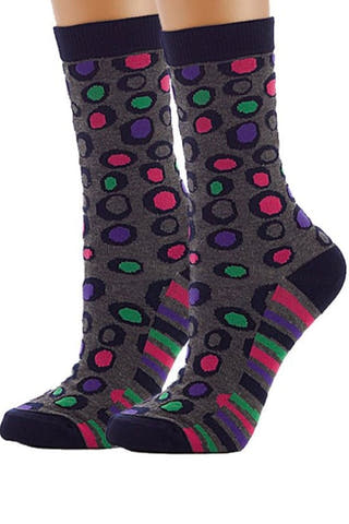 Lucci Charcoal Rocks Crew Sock