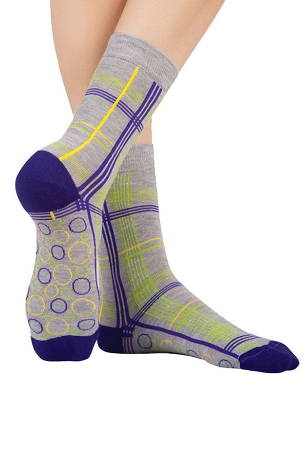 Lucci Grey Pumps Crew Socks