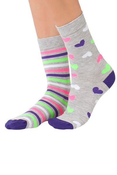 Lucci Grey Rich Crew Sock