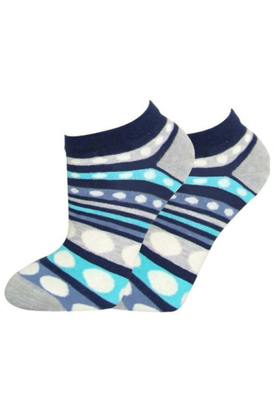 Lucci Grey Snowmelt Low-Cut Sock