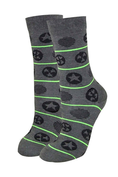 Lucci Grey Solstice Crew Sock