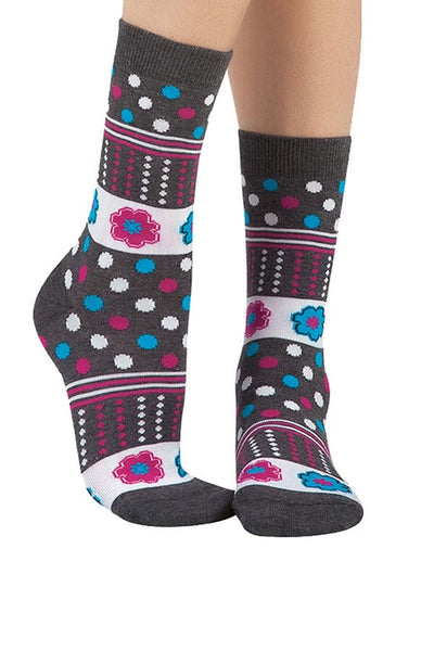 Lucci Grey Summer Crew Sock