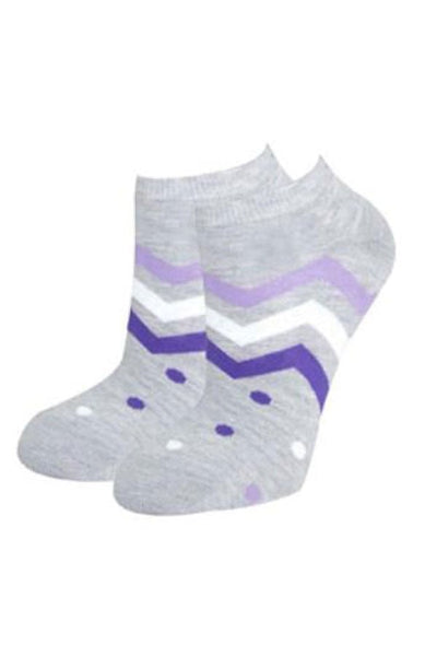 Lucci Grey Sunrise Low-Cut Sock