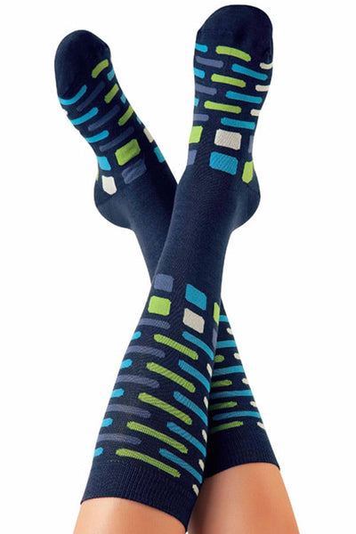 Lucci Navy Sunshine Knee High Socks