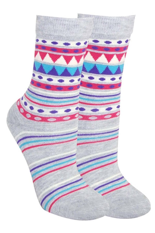 Lucci New Age Crew Sock Grey