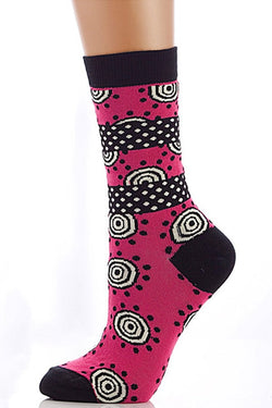 Lucci Pink Akira Crew Sock thumbnail 1