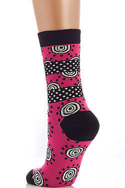 Lucci Pink Akira Crew Sock thumbnail 2