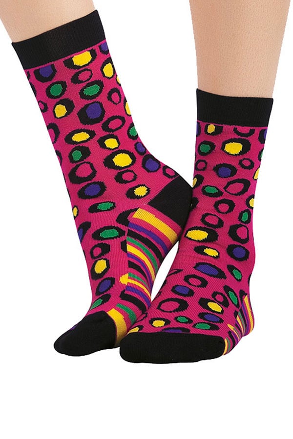 Lucci Pink Rocks Crew Sock