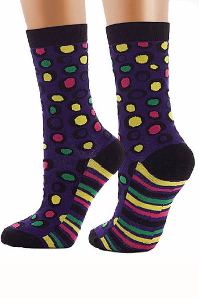 Lucci Purple Rocks Crew Sock