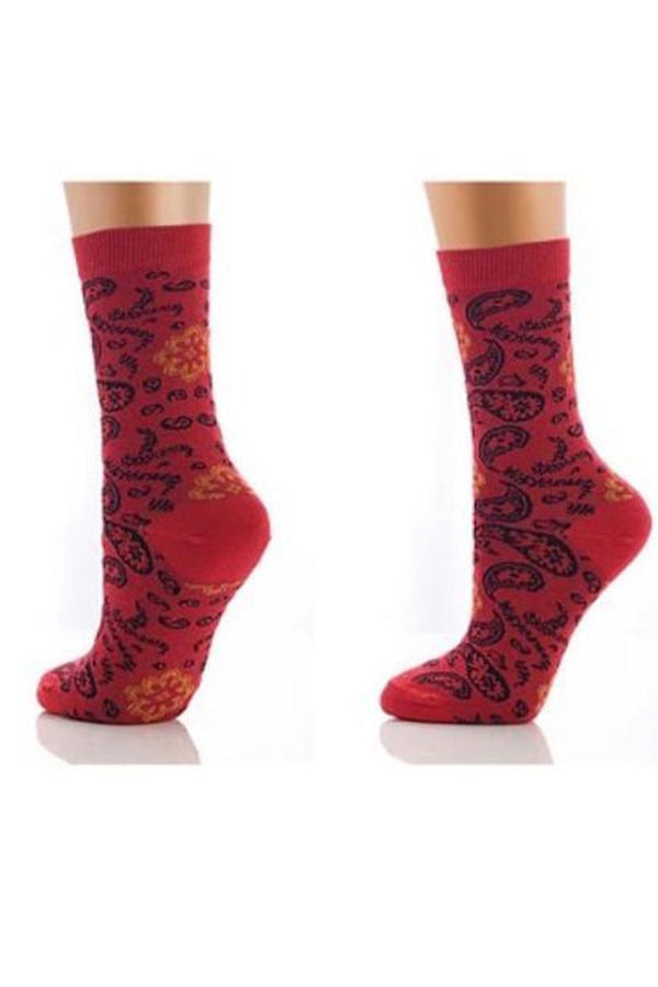 Lucci Red Autumn Crew Sock