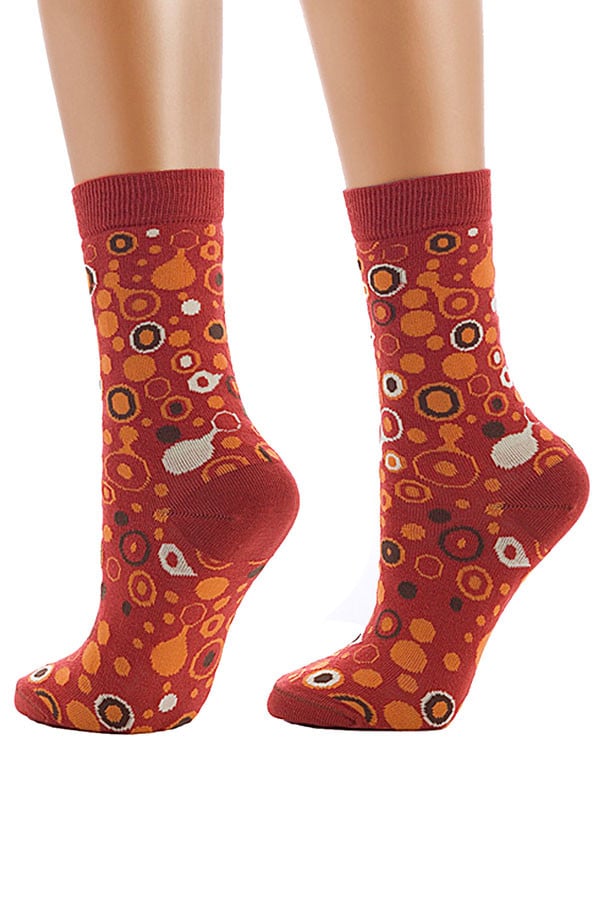Lucci Red Bubbles Sock