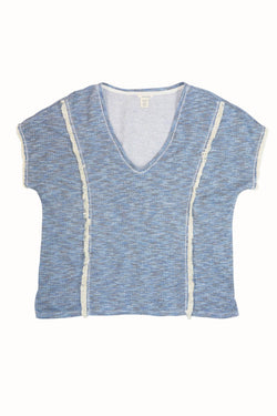 Lucky Brand Blue Brushed-Terry Pajama Poncho thumbnail 2