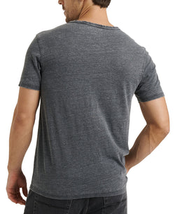 Lucky Brand Burnout Button Notch Short Sleeve Tshirt Jet Black thumbnail 3