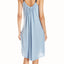 Lucky Brand Heather-Blue French-Terry High-Low Sleep Dress