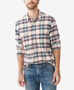Lucky Brand Humboldt Work-wear Woven Shirt White Plaid Multi thumbnail 1