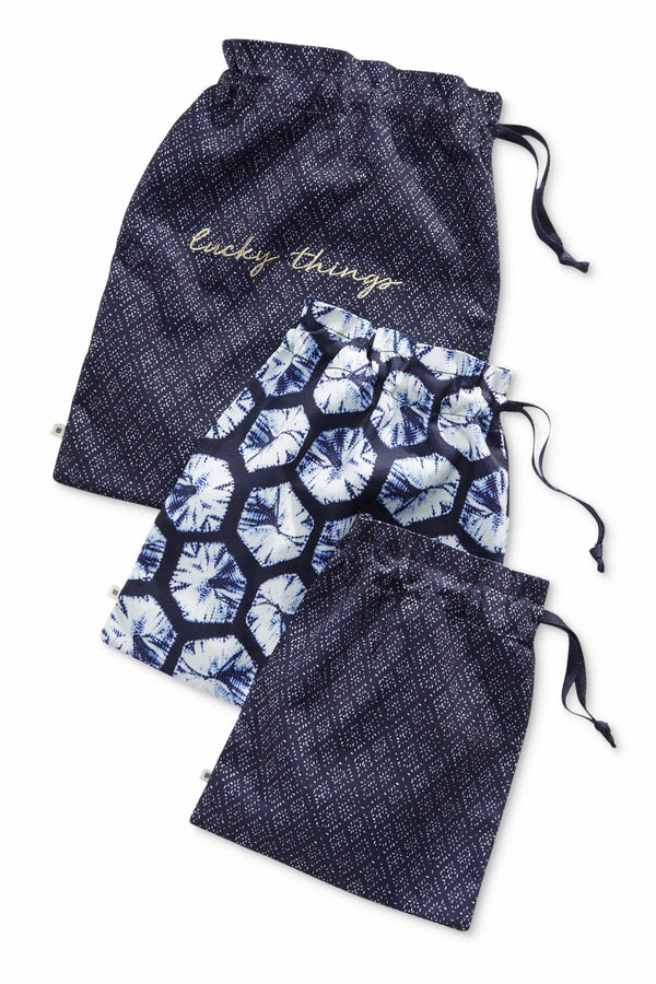 Lucky Brand Indigo-Dye Laundry Bag 3-Piece Set
