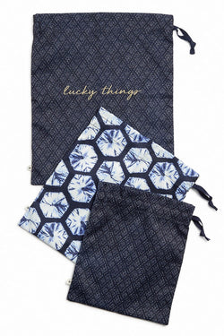 Lucky Brand Indigo-Dye Laundry Bag 3-Piece Set thumbnail 2