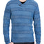 Lucky Brand Indigo Shawl-Collar Striped Pullover Sweater