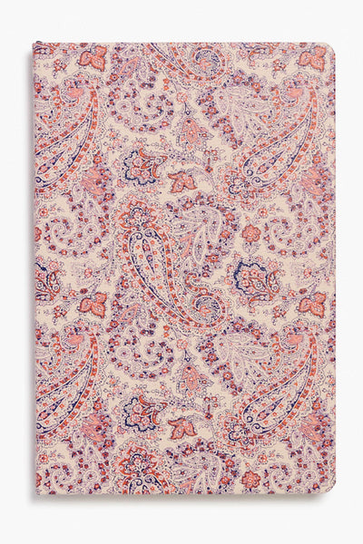 Lucky Brand Pink-Paisley Lined Hard-Cover Notebook